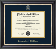University of Michigan diploma frame - Masterpiece Medallion Diploma Frame in Noir