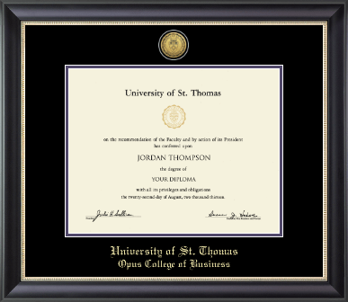 University of St. Thomas diploma frame - Gold Engraved Medallion Diploma Frame in Noir
