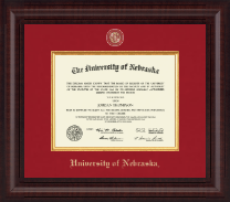 University of Nebraska Presidential Masterpiece Diploma Frame in Premier