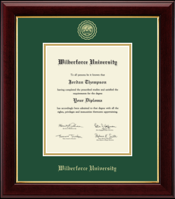 Wilberforce University diploma frame - Gold Embossed Diploma Frame in Gallery
