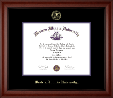 Western Illinois University diploma frame - Gold Embossed Diploma Frame in Cambridge