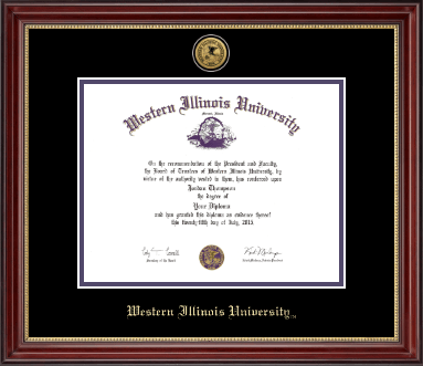 Western Illinois University diploma frame - Gold Engraved Medallion Diploma Frame in Kensington Gold