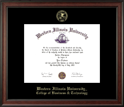 Western Illinois University diploma frame - Gold Embossed Diploma Frame in Studio