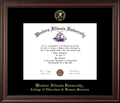 Western Illinois University diploma frame - Gold Embossed Diploma Frame in Studio