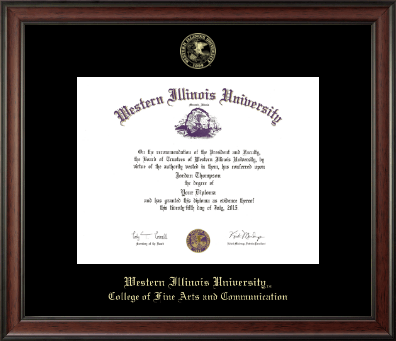 Western Illinois University diploma frame - Gold Embossed Diploma Frame in Studio