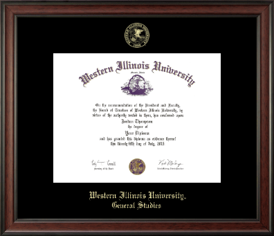 Western Illinois University diploma frame - Gold Embossed Diploma Frame in Studio