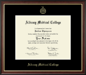 Albany Medical College Gold Embossed Diploma Frame in Studio Gold