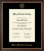 Mary Baldwin College Gold Embossed Diploma Frame in Studio Gold