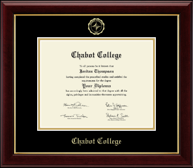Chabot College diploma frame - Gold Embossed Diploma Frame in Gallery