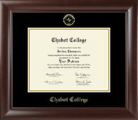 Chabot College Gold Embossed Diploma Frame in Rainier