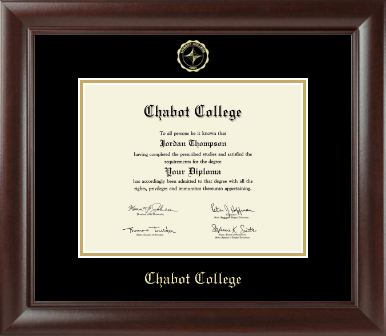 Chabot College diploma frame - Gold Embossed Diploma Frame in Rainier