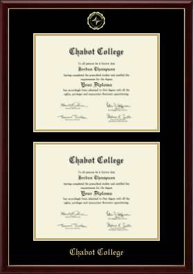 Chabot College diploma frame - Double Document Diploma Frame in Galleria