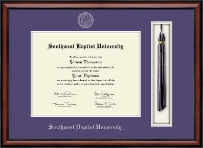 Southwest Baptist University diploma frame - Tassel & Cord Diploma Frame in Southport