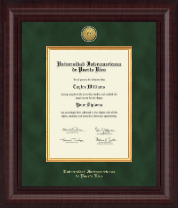 Universidad Interamericana de Puerto Rico Presidential Gold Engraved Diploma Frame in Premier