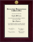Universidad Interamericana de Puerto Rico Century Gold Engraved Diploma Frame in Cordova