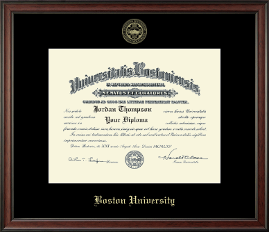 Boston University diploma frame - Gold Embossed Diploma Frame in Studio