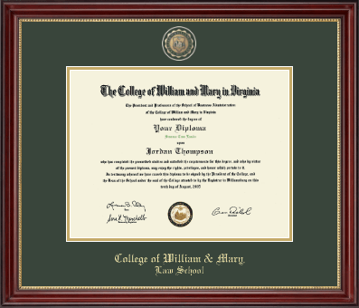 William & Mary diploma frame - Masterpiece Medallion Diploma Frame in Kensington Gold