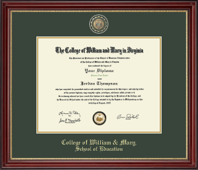 William & Mary diploma frame - Masterpiece Medallion Diploma Frame in Kensington Gold
