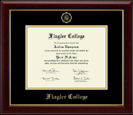 Flagler College Gold Embossed Diploma Frame in Gallery