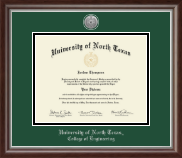 University of North Texas diploma frame - Silver Engraved Medallion Diploma Frame in Devonshire