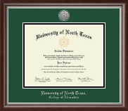 University of North Texas diploma frame - Silver Engraved Medallion Diploma Frame in Devonshire