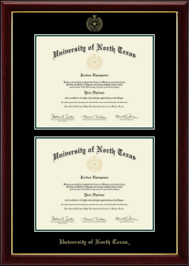 University of North Texas diploma frame - Double Diploma Frame in Gallery