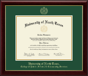 University of North Texas diploma frame - Gold Embossed Diploma Frame in Gallery