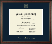 Drexel University diploma frame - Gold Embossed Diploma Frame in Studio