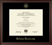 Hofstra University Gold Embossed Diploma Frame in Studio