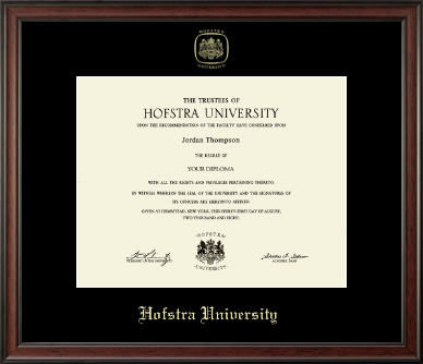 Hofstra University diploma frame - Gold Embossed Diploma Frame in Studio