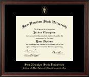 Sam Houston State University Gold Embossed Diploma Frame in Studio