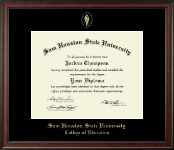 Sam Houston State University diploma frame - Gold Embossed Diploma Frame in Studio