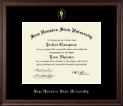 Sam Houston State University Gold Embossed Diploma Frame in Studio