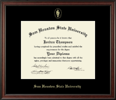 Sam Houston State University diploma frame - Gold Embossed Diploma Frame in Studio