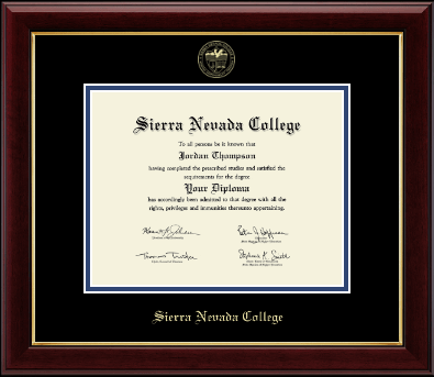 Sierra Nevada College diploma frame - Gold Embossed Diploma Frame in Gallery