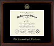 The University of Oklahoma diploma frame - Gold Embossed Diploma Frame in Studio Gold
