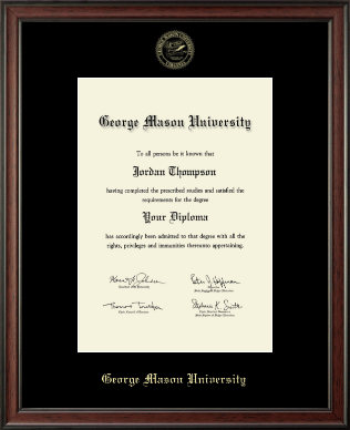 George Mason University diploma frame - Gold Embossed Diploma Frame in Studio