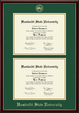 Humboldt State University  Double Diploma Frame in Galleria