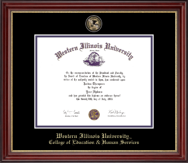 Western Illinois University diploma frame - Masterpiece Medallion Diploma Frame in Kensington Gold