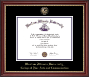 Western Illinois University Masterpiece Medallion Diploma Frame in Kensington Gold