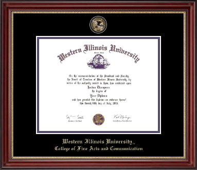 Western Illinois University diploma frame - Masterpiece Medallion Diploma Frame in Kensington Gold