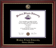 Western Illinois University Masterpiece Medallion Diploma Frame in Kensington Gold