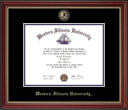 Western Illinois University diploma frame - Masterpiece Medallion Diploma Frame in Kensington Gold