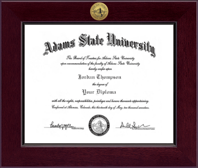 Adams State University diploma frame - Century Gold Engraved Diploma Frame in Cordova