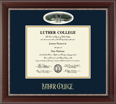 Luther College diploma frame - Campus Cameo Diploma Frame in Chateau