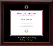 Iowa State University Gold Embossed Diploma Frame in Gallery