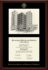 University of Medicine and Dentistry of New Jersey Campus Scene Edition Diploma Frame in Galleria