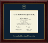 Colorado Christian University Gold Embossed Diploma Frame in Gallery