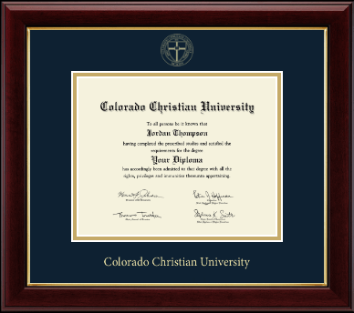 Colorado Christian University diploma frame - Gold Embossed Diploma Frame in Gallery