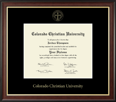 Colorado Christian University diploma frame - Gold Embossed Diploma Frame in Studio Gold